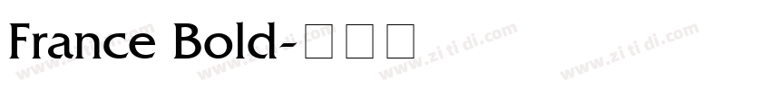 France Bold字体转换